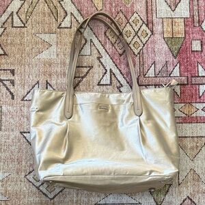 Tumi Metallic Gold Tote Bag